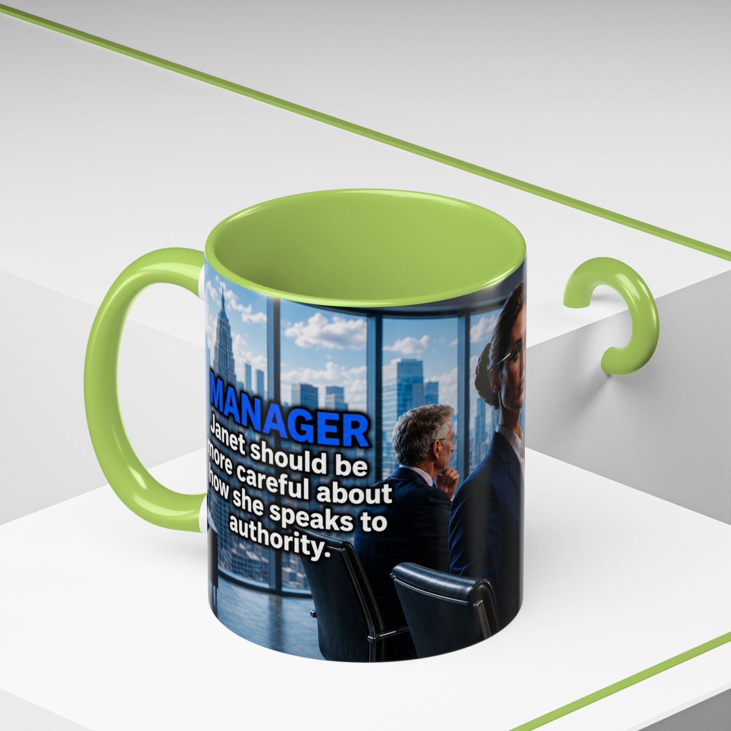 Janet Meme Mug – “Authority Is a Responsibility, Not a Protected Characteristic” (EUROPEAN FULFILLMENT)