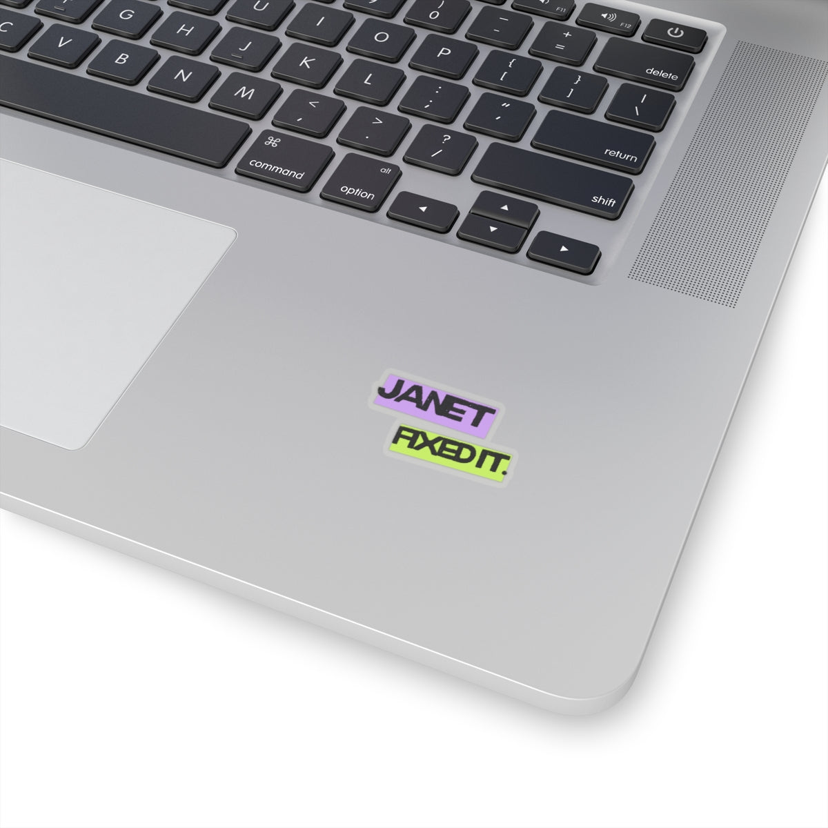 Janet Fixed It - Kiss-Cut Stickers - Fun Customizable Stickers for Laptops, Notebooks, and Gifts, Perfect for Birthdays, School, or Home Decor