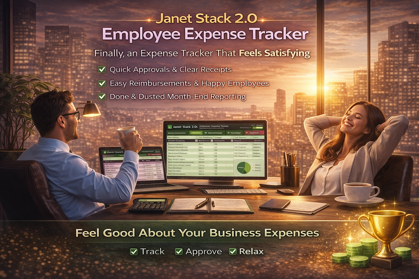 Janet Stack 2.0 - Expense Tracker Excel Spreadsheet Template