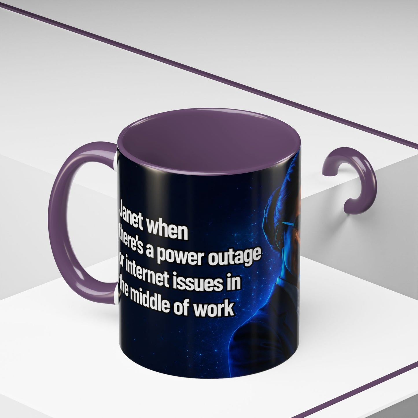Janet Meme Mug – “Power Outage or Internet Issues” (EUROPEAN FULFILLMENT)