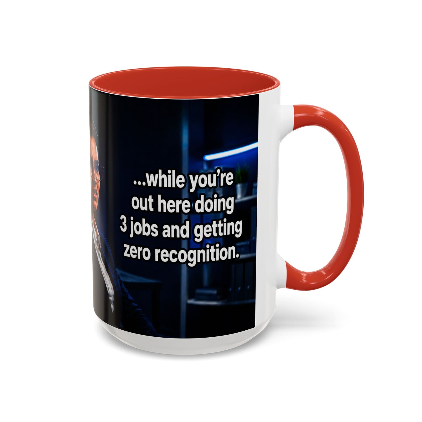 Janet Meme Mug – “Doing 3 Jobs and Getting Zero Recognition” (USA FULFILLMENT)