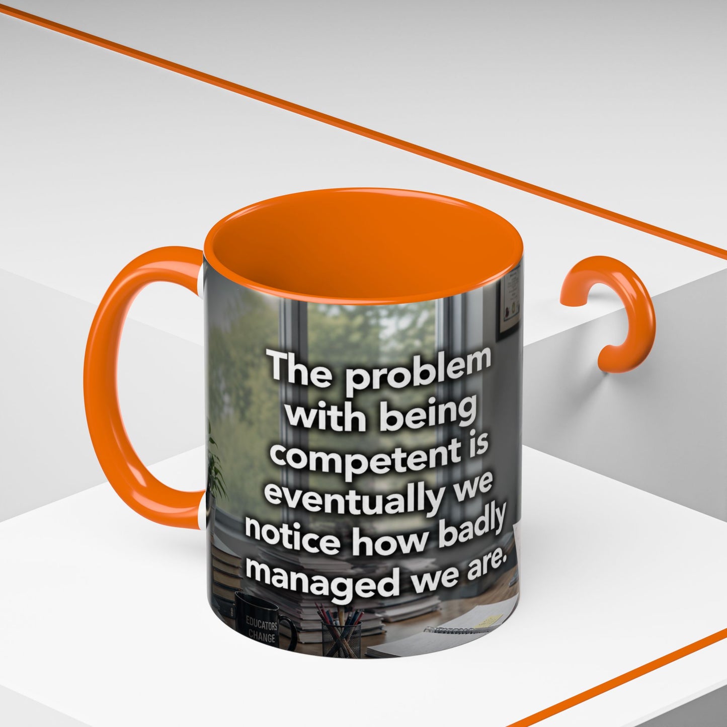 Janet Meme Mug – “The Problem with Being Competent Is Eventually We Notice How Badly Managed We Are” (USA FULFILLMENT)