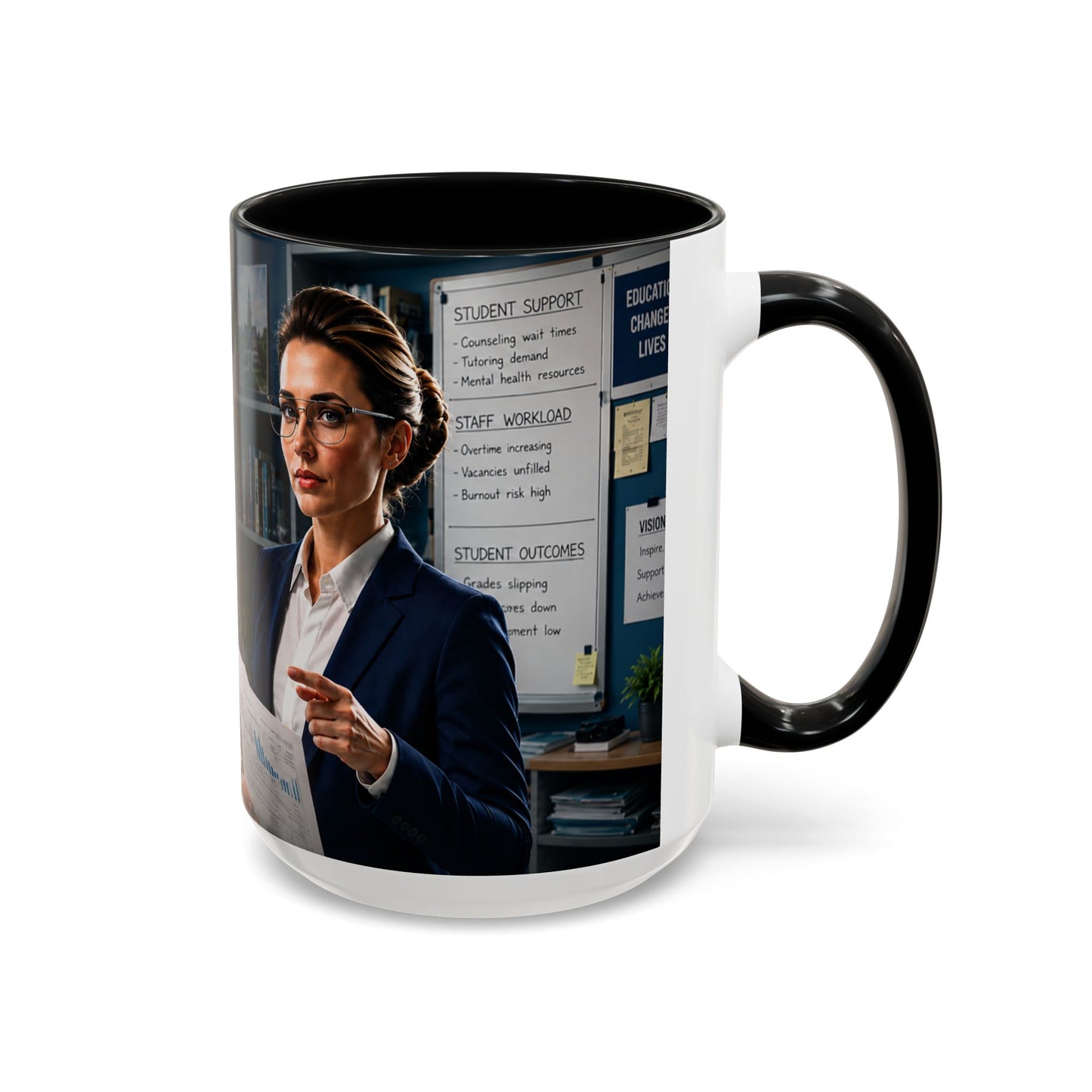 Janet Meme Mug – “The Problem with Being Competent Is Eventually We Notice How Badly Managed We Are” (USA FULFILLMENT)
