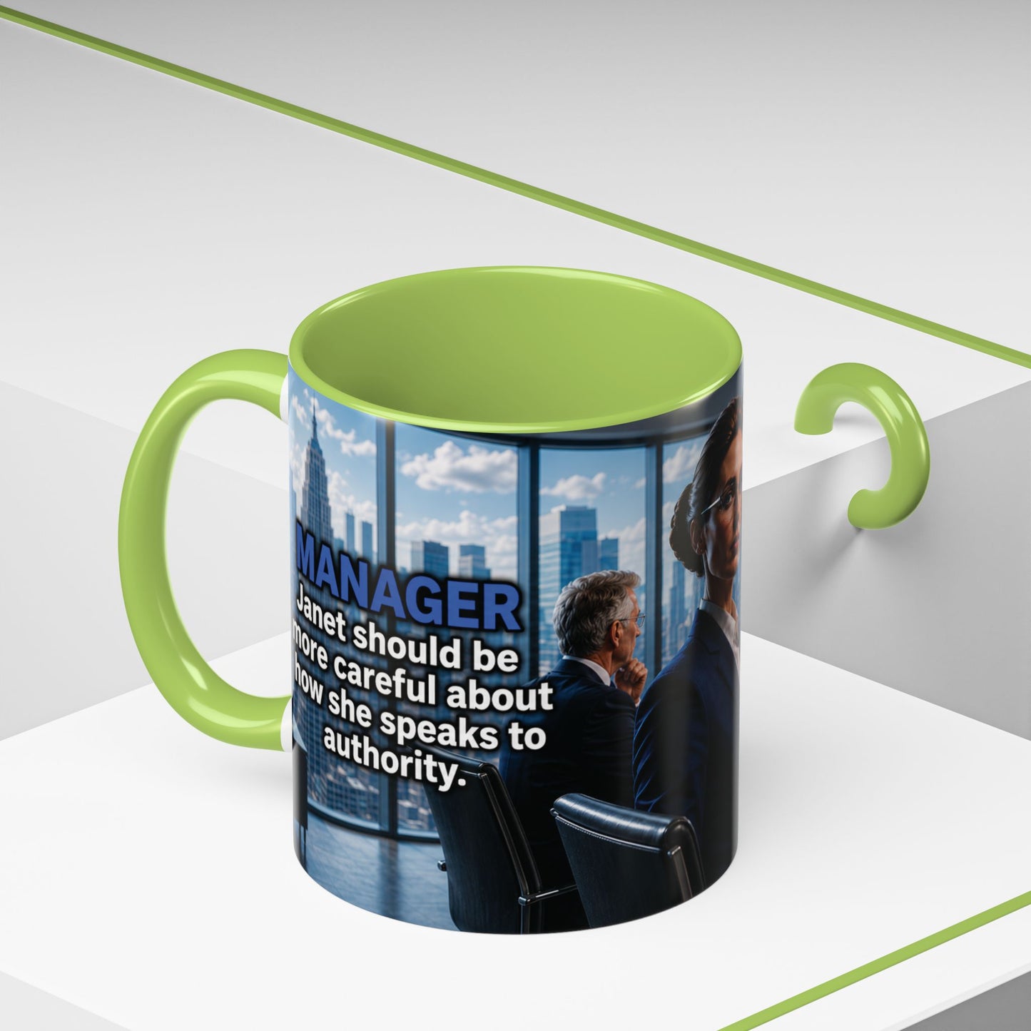 Janet Meme Mug – “Authority Is a Responsibility, Not a Protected Characteristic” (USA FULFILLMENT)