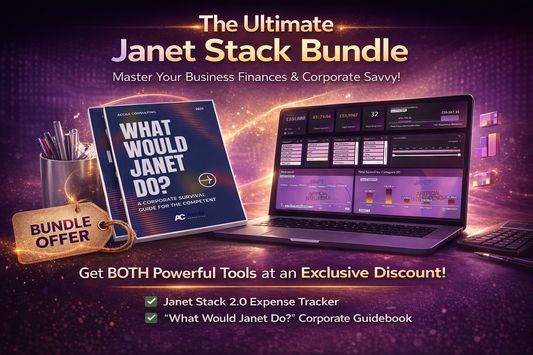 Janet Stack 2.0 Bundle - Expense Tracker Template + “What Would Janet Do?” eBook