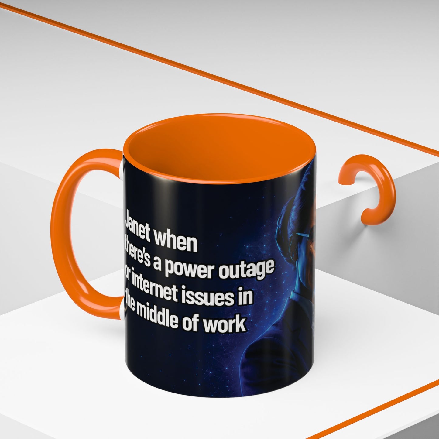 Janet Meme Mug – “Power Outage or Internet Issues” (USA FULFILLMENT)