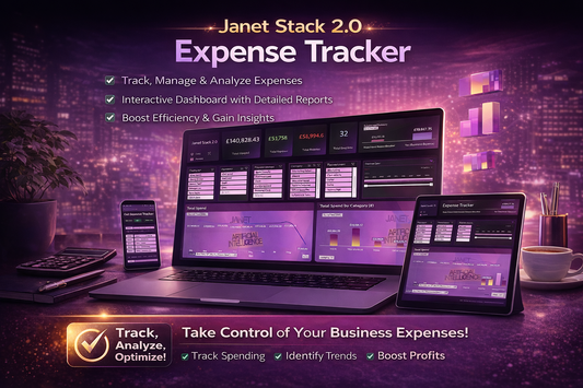 Janet Stack 2.0 - Expense Tracker Excel Spreadsheet Template