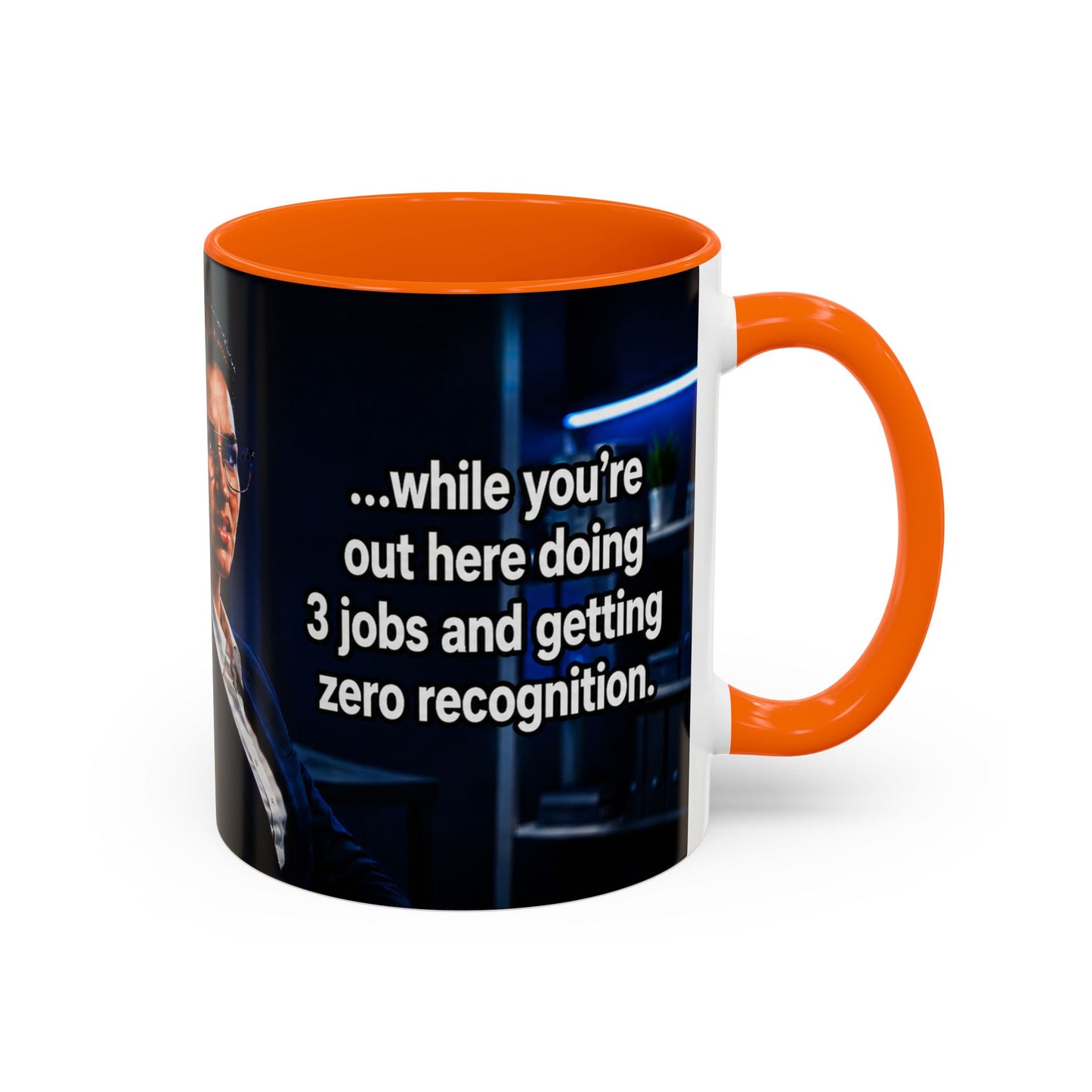 Janet Meme Mug – “Doing 3 Jobs and Getting Zero Recognition” (USA FULFILLMENT)