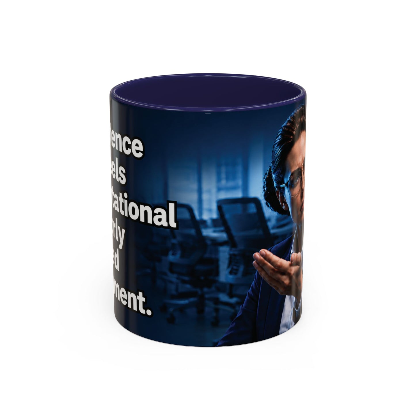 Janet Meme Mug – “Competence Often Feels Confrontational in a Poorly Managed Environment" (USA FULFILLMENT)