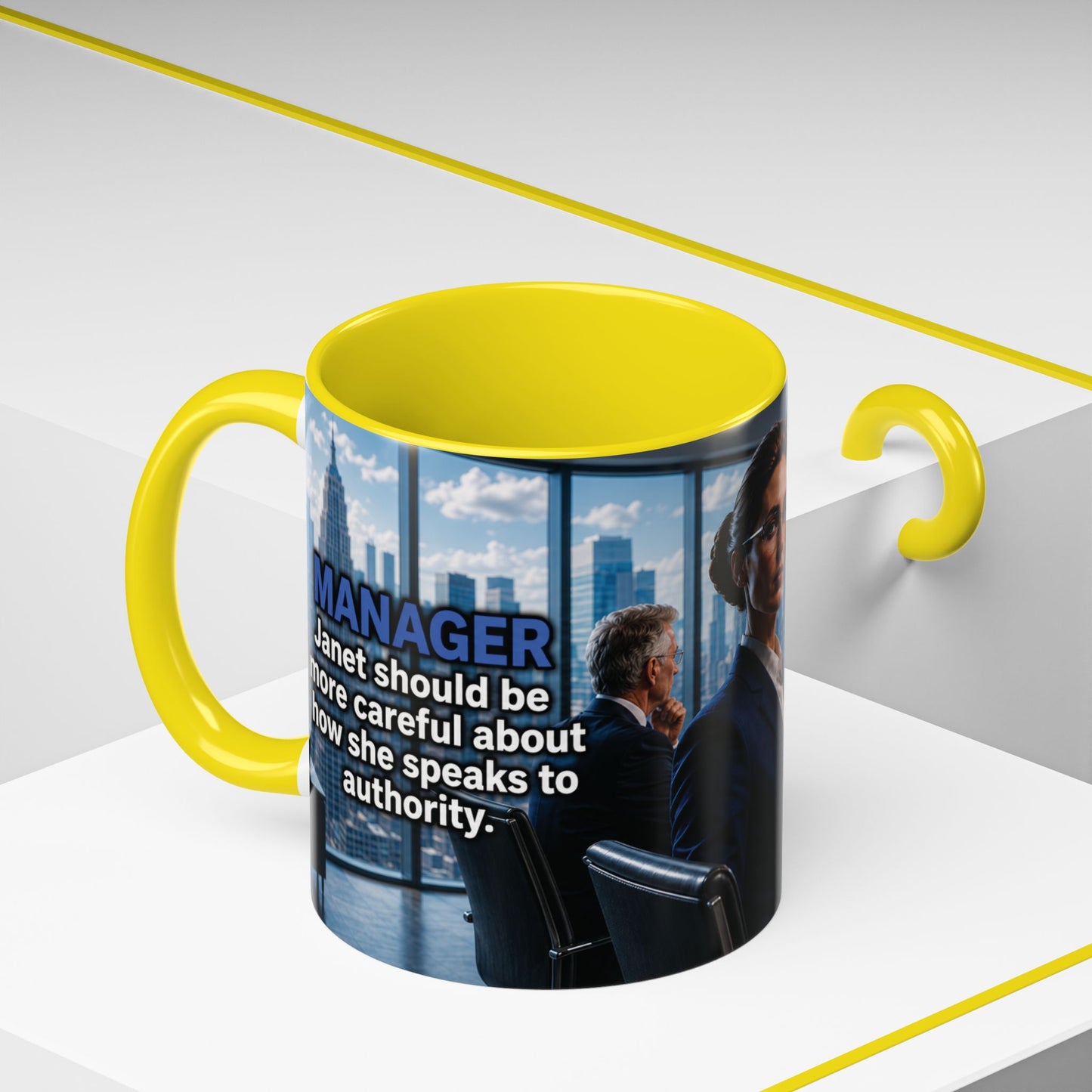 Janet Meme Mug – “Authority Is a Responsibility, Not a Protected Characteristic” (USA FULFILLMENT)