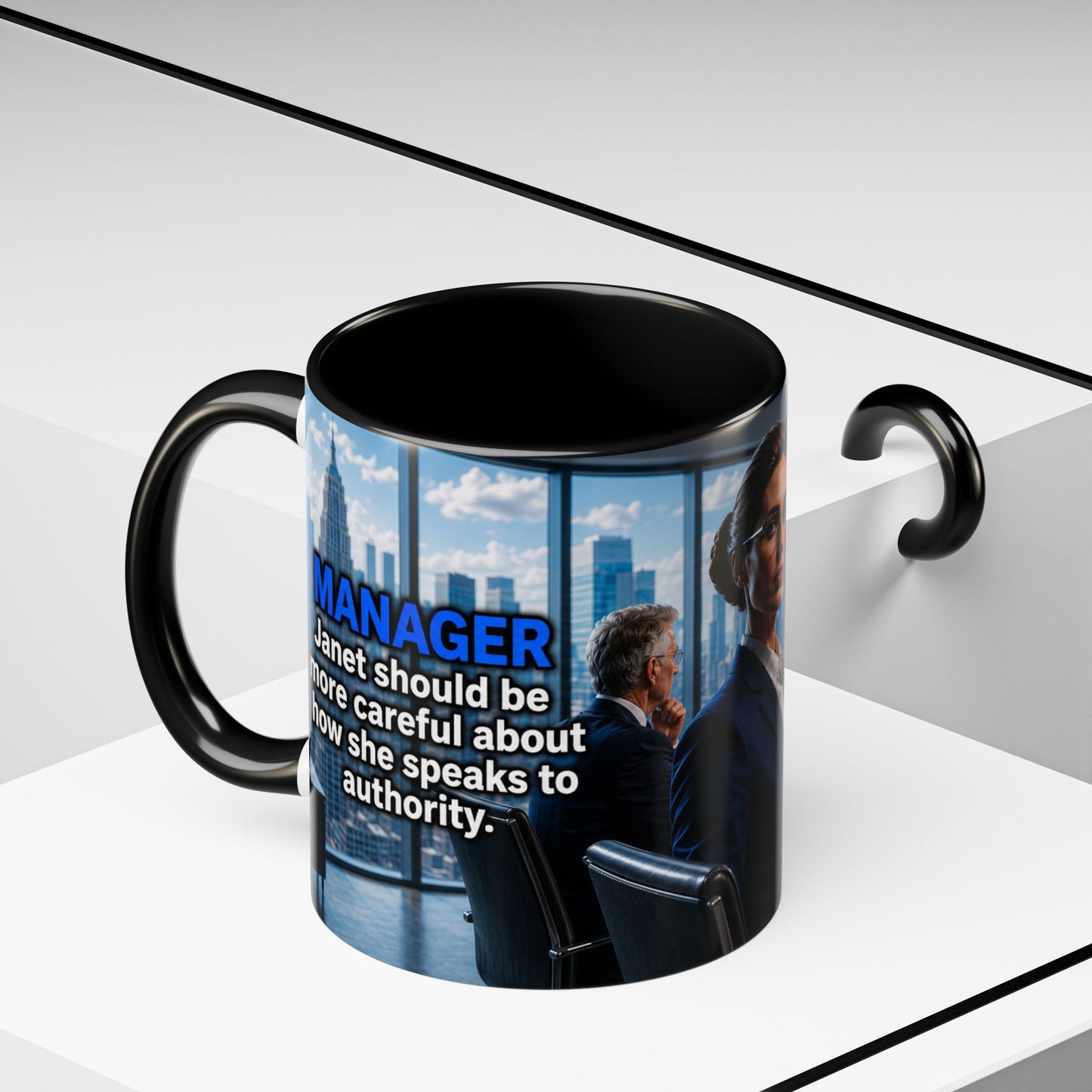Janet Meme Mug – “Authority Is a Responsibility, Not a Protected Characteristic” (EUROPEAN FULFILLMENT)