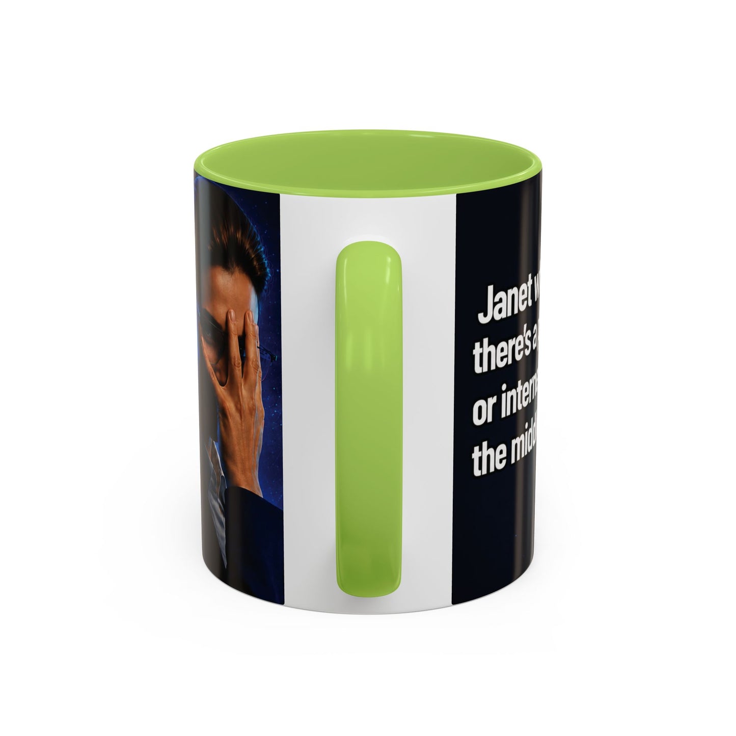 Janet Meme Mug – “Power Outage or Internet Issues” (USA FULFILLMENT)
