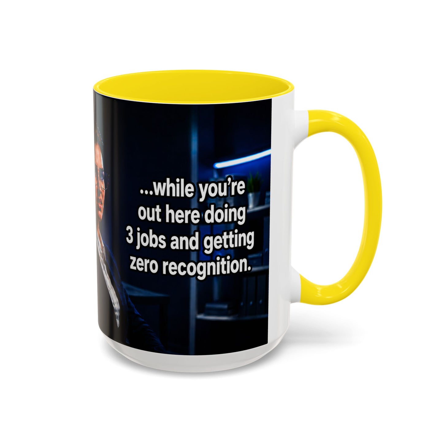 Janet Meme Mug – “Doing 3 Jobs and Getting Zero Recognition” (USA FULFILLMENT)
