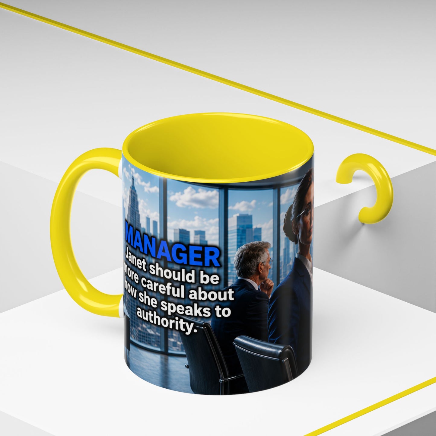 Janet Meme Mug – “Authority Is a Responsibility, Not a Protected Characteristic” (EUROPEAN FULFILLMENT)